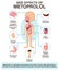 Human anatomy diagram cartoon style of metoprolol side effects