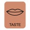 Human anatomy flat mouth icon, taste health organ vector illustration, face part sign