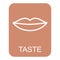 Human anatomy flat mouth icon, taste health organ vector illustration, face part sign