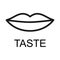 Human anatomy flat mouth icon, taste health organ vector illustration, face part sign