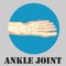 Human ankle joint emblem