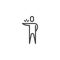 Human arm pain line icon