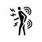 human back stroke glyph icon vector illustration