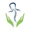 Human backbone Pain Logo.