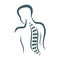 Human backbone Pain Logo. Spine care logo.