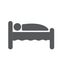 Human in bed sign icon. Travel rest place.