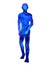 Human blue body standing pose, abstract watercolor painting hand drawing illustration
