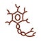 Human body cell molecule anatomy organ health line icon style