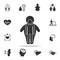 human body in an obese shell icon. Detailed set of obesity icons. Premium graphic design. One of the collection icons for website