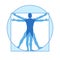 Human body vector icon of vitruvian man