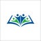 Human book education logo icon vector template