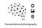 Human brain and artificial intelligence concept, computational photography