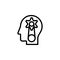 human, brain, brainstorming, mental process icon. Simple thin line, outline vector of Mind process icons for UI and UX, website or