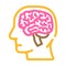 human brain color icon vector illustration