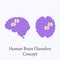 Human Brain Filled with Puzzle Pattern