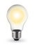 Human brain glowing inside of light bulb on White Background, Inspiration concept