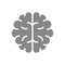 Human brain gray icon. Healthy organ symbol