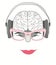 Human brain grooving music from headphones