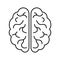 Human brain icon, mind, creative sign â€“ vector