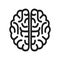 Human brain icon - vector