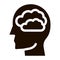 Human Brain In Man Silhouette Mind glyph icon