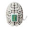 Human brain organ and electric circuit green motherboard with cpu on isolated Transparent background png. oncept artificial