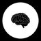 Human brain organ medical simple black icon eps10