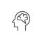 Human brain outline icon