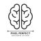 Human brain pixel perfect linear icon