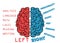 Human brain`s function for left and right lobe