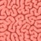Human brain seamless pattern, pink folds texture