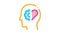 human brain settings and heart Icon Animation