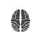 Human brain simple illustration, Human brain icon, logo