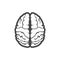 Human brain simple illustration, Human brain icon, logo