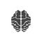 Human brain simple illustration, Human brain icon, logo