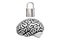Human brain and a small padlock isolated on white