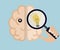 Human brain use magnifier find idea