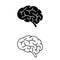 Human brain vector icon. brainstorm illustration sign. creativity symbol. genius logo.