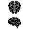 Human brain vector icon. brainstorm illustration sign. creativity symbol. genius logo.