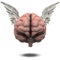 Human Brain with Wings