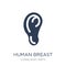 Human Breast icon. Trendy flat vector Human Breast icon on white