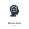 Human brian vector icon on white background. Flat vector human brian icon symbol sign from modern nature collection for mobile