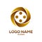 Human circle element logo vector design template