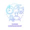 Human companionship blue gradient concept icon