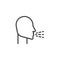 Human cough line icon