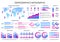 Human demographic population infographic, chart bars percentage information. People population data analysis vector