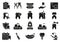 Human Denture, Veneer, Teeth Crown Silhouette Icon Set. Dental Diagnostic. Tooth Medical Care Glyph Pictogram. Oral