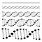 Human dna chain or genome helix molecule seamless lines