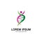 Human DNA logo icon design-vector