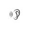 Human ear listening sounds